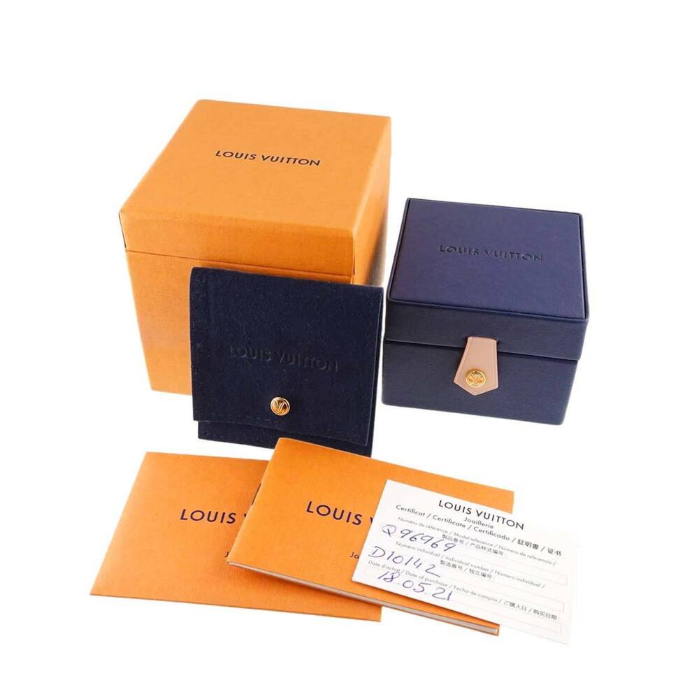 LOUIS VUITTON 18k Yellow Diamond Earrings - Picture 9 of 9